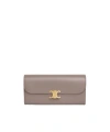 Celine Large Flip Wallet In Nude
