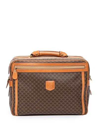 Pre-owned Celine Large Macadam Two-way Business Bag In Brown