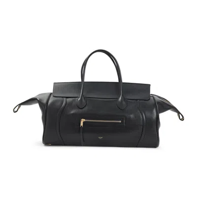 Celine Black Large New Luggage Lamb Leather Handbag