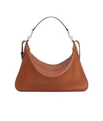 Celine Large Strap Romy In Supple Grained Calfskin In Brown