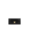 Celine Triomphe Large Leather Continental Wallet In Black