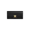 Celine Triomphe Large Leather Continental Wallet In Black