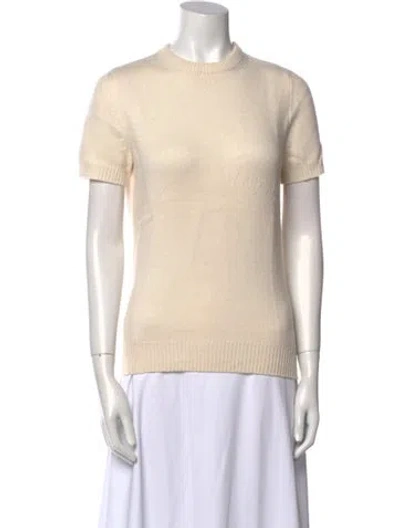 Pre-owned Celine Late 1990's - Early 2000's Cashmere Sweater In White