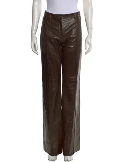 Pre-owned Celine Late 1990's - Early 2000's Wide Leg Pants In Brown