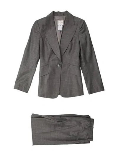 Pre-owned Celine Late 1990's - Early 2000's Wool Pantsuit In Gray