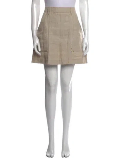 Pre-owned Celine Late 2000's - Early 2010's Mini Skirt In Neutral