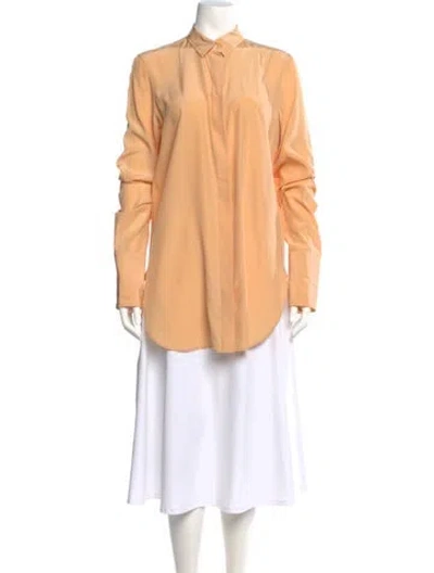 Pre-owned Celine Late 2000's - Early 2010's Silk Blouse In Orange