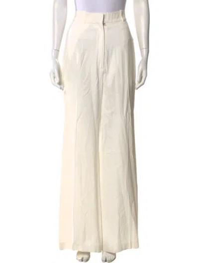 Pre-owned Celine Late 2000's - Early 2010's Wide Leg Pants In White