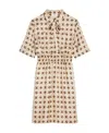 Celine Lavalliére Silk Shirt Dress In Nude