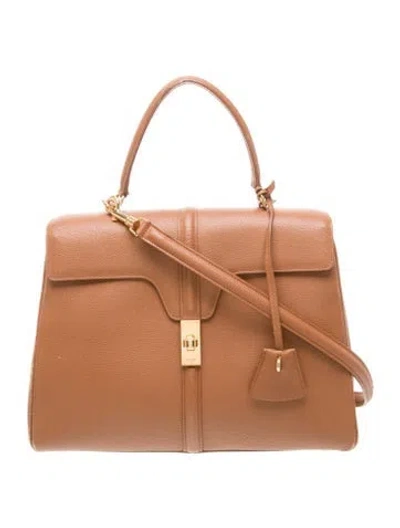 Pre-owned Celine Leather 16 Bag Medium In Brown