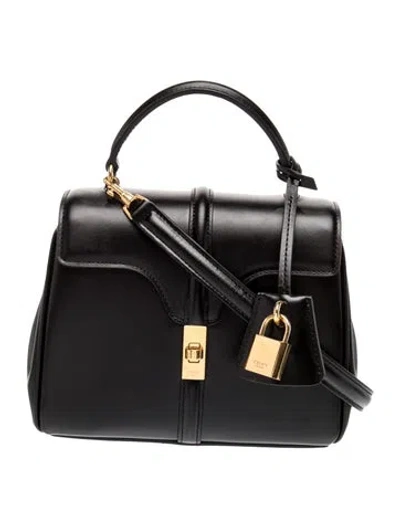 Pre-owned Celine Leather 16 Bag Mini In Black