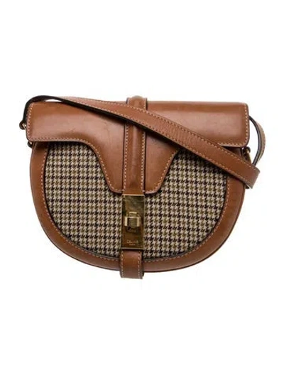 Pre-owned Celine Leather 16 Bag Small In Brown