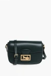 Celine Leather Amazone Crossbody Bag With Golden Metal Detail