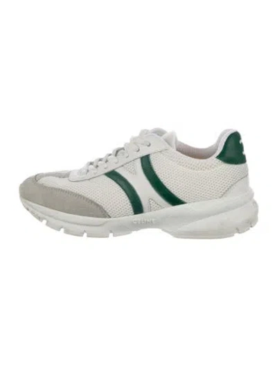 Pre-owned Celine Leather Athletic Sneakers In White