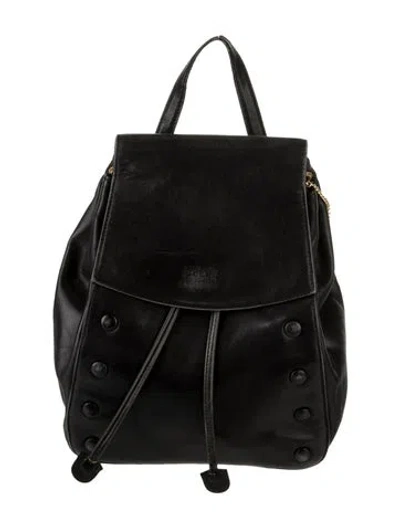Pre-owned Celine Leather Backpack Vintage In Black