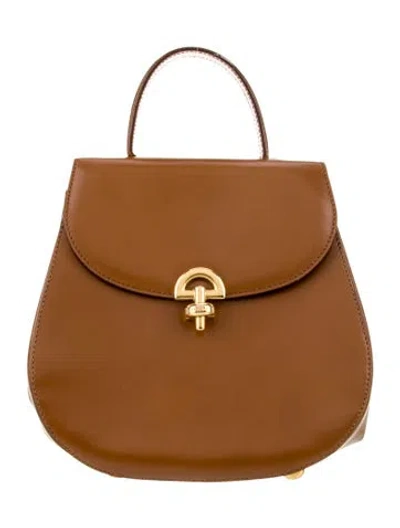 Pre-owned Celine Leather Backpack Vintage In Neutral