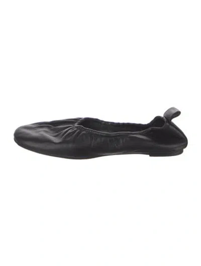 Pre-owned Celine Leather Ballet Flats In Black