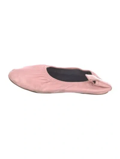 Pre-owned Celine Leather Ballet Flats In Pink