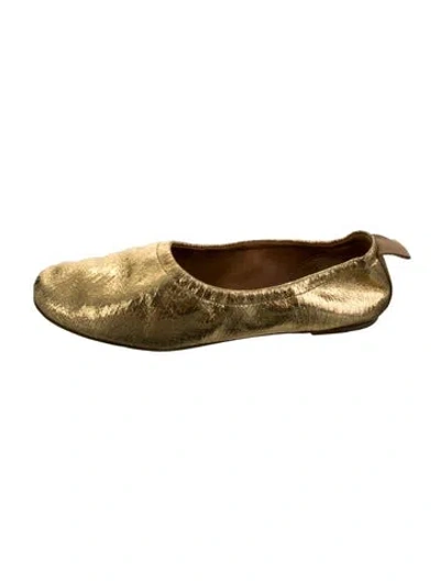 Pre-owned Celine Leather Ballet Flats In White