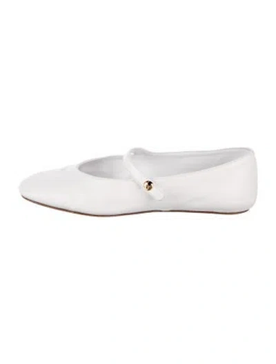Pre-owned Celine Leather Ballet Flats In White