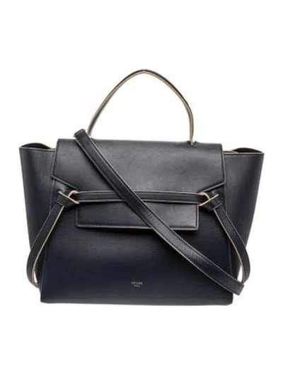 Pre-owned Celine Leather Belt Bag In Blue