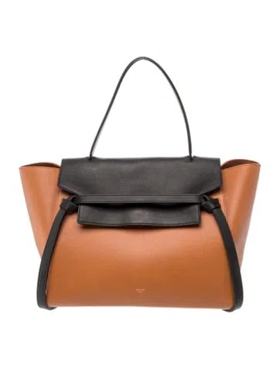 Pre-owned Celine Leather Belt Bag Mini In Brown