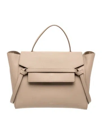 Pre-owned Celine Leather Belt Bag Mini In Neutrals