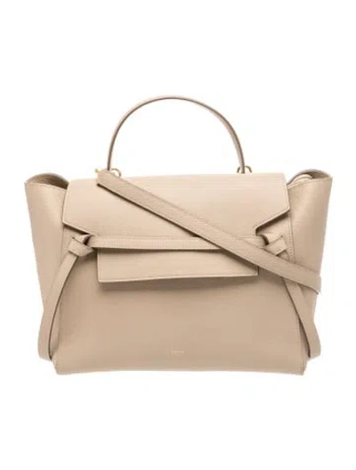 Pre-owned Celine Leather Belt Bag Mini In Neutrals