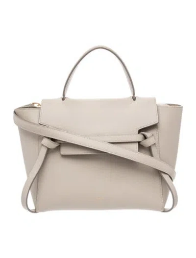 Pre-owned Celine Leather Belt Bag Mini In Neutrals