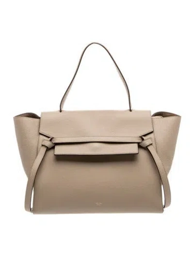 Pre-owned Celine Leather Belt Bag Mini In Neutrals