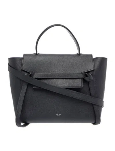 Pre-owned Celine Leather Belt Bag Nano In Blue