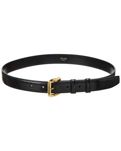 Celine Leather Belt In Black