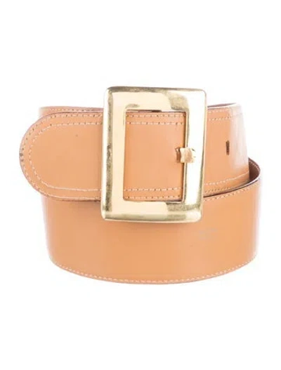 Pre-owned Celine Leather Belt In Brown