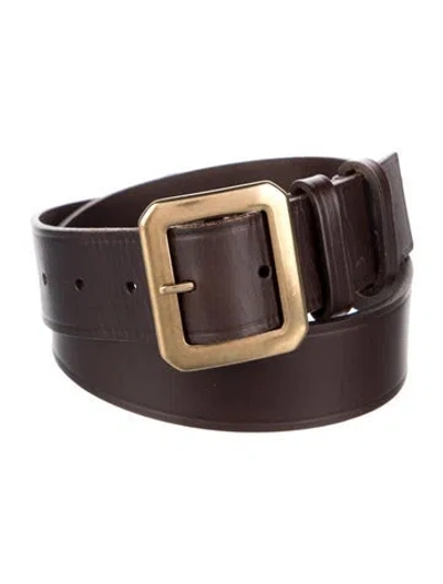 Pre-owned Celine Leather Belt In Brown