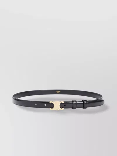 Celine Leather Belt Gold-tone Hardware In Black