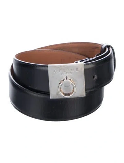 Pre-owned Celine Leather Belt Kit In Black