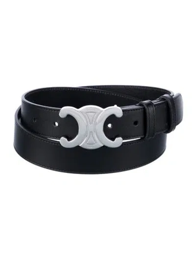 Pre-owned Celine Leather Belt Kit In Black