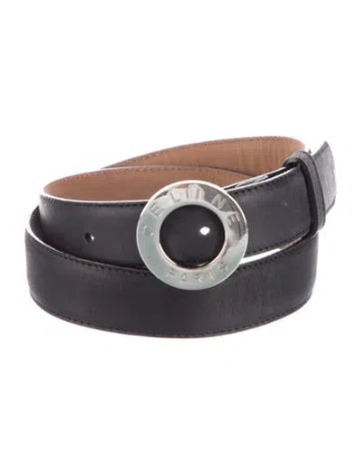 Pre-owned Celine Leather Belt Kit In Black