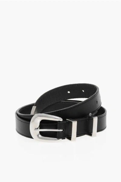 Celine Leather Belt With Brass Buckle 25mm Grösse 100