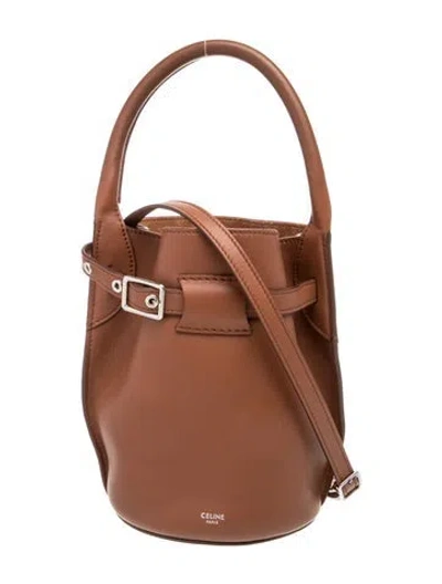 Pre-owned Celine Leather Big Bag Bucket Small In Brown
