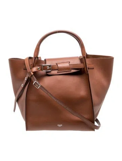 Pre-owned Celine Leather Big Bag Small In Brown
