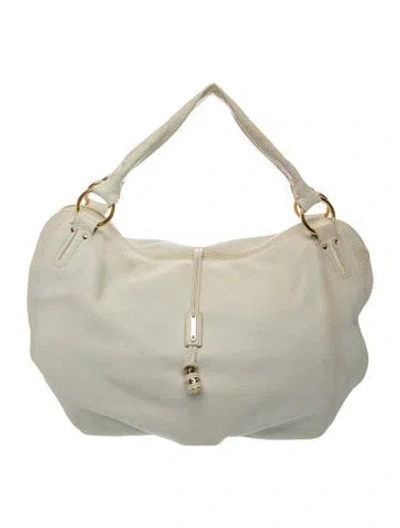Pre-owned Celine Leather Bittersweet In White
