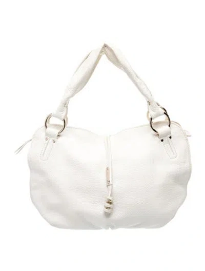Pre-owned Celine Leather Bittersweet In White