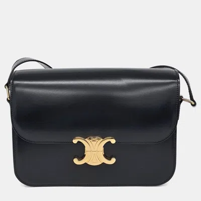 Pre-owned Celine Leather Black Triumph Bag Medium