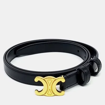 Pre-owned Celine Leather Black Triumph Belt