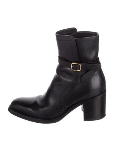 Pre-owned Celine Leather Boots In Black