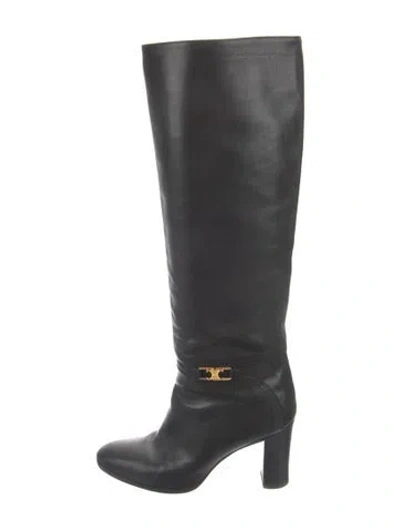 Pre-owned Celine Leather Boots In Black