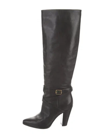 Pre-owned Celine Leather Boots In Black