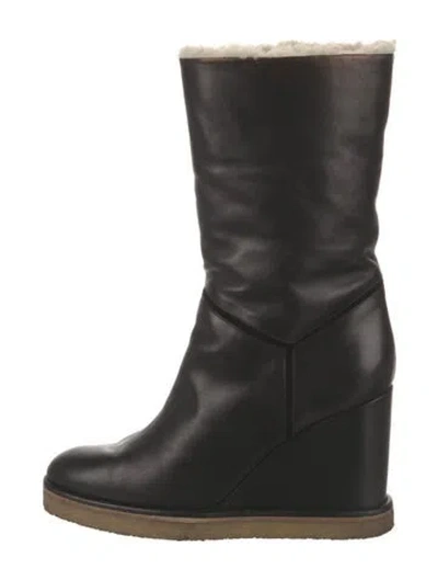 Pre-owned Celine Leather Boots In Black