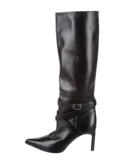 Pre-owned Celine Leather Boots In Black